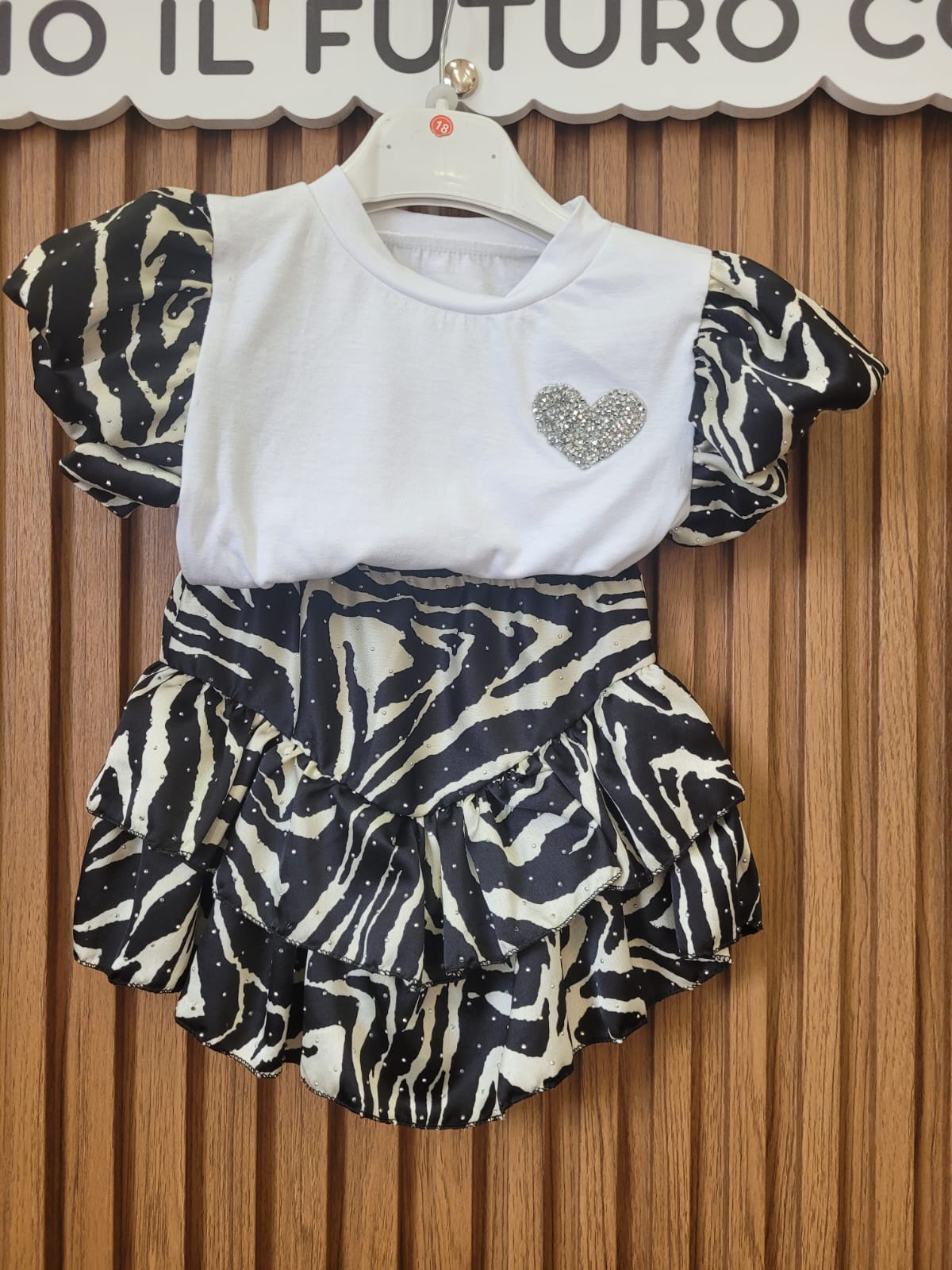 Coordinato bimba dettaglio zebrato