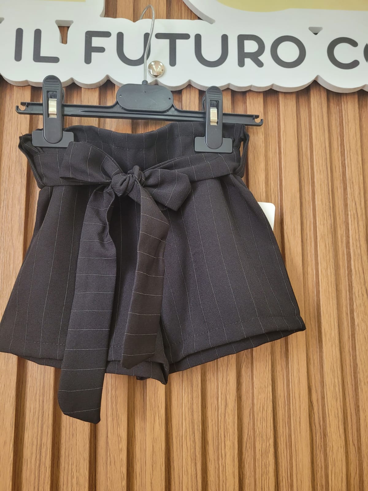 Pantaloncino Neonata Gessato