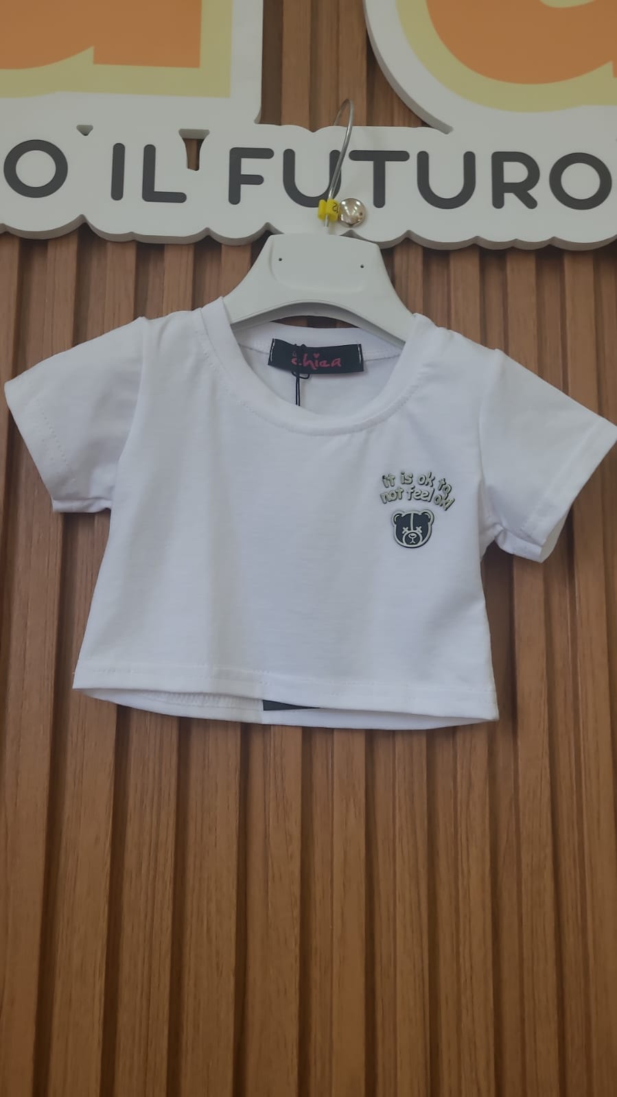 T-shirt Neonata dettaglio orsetto