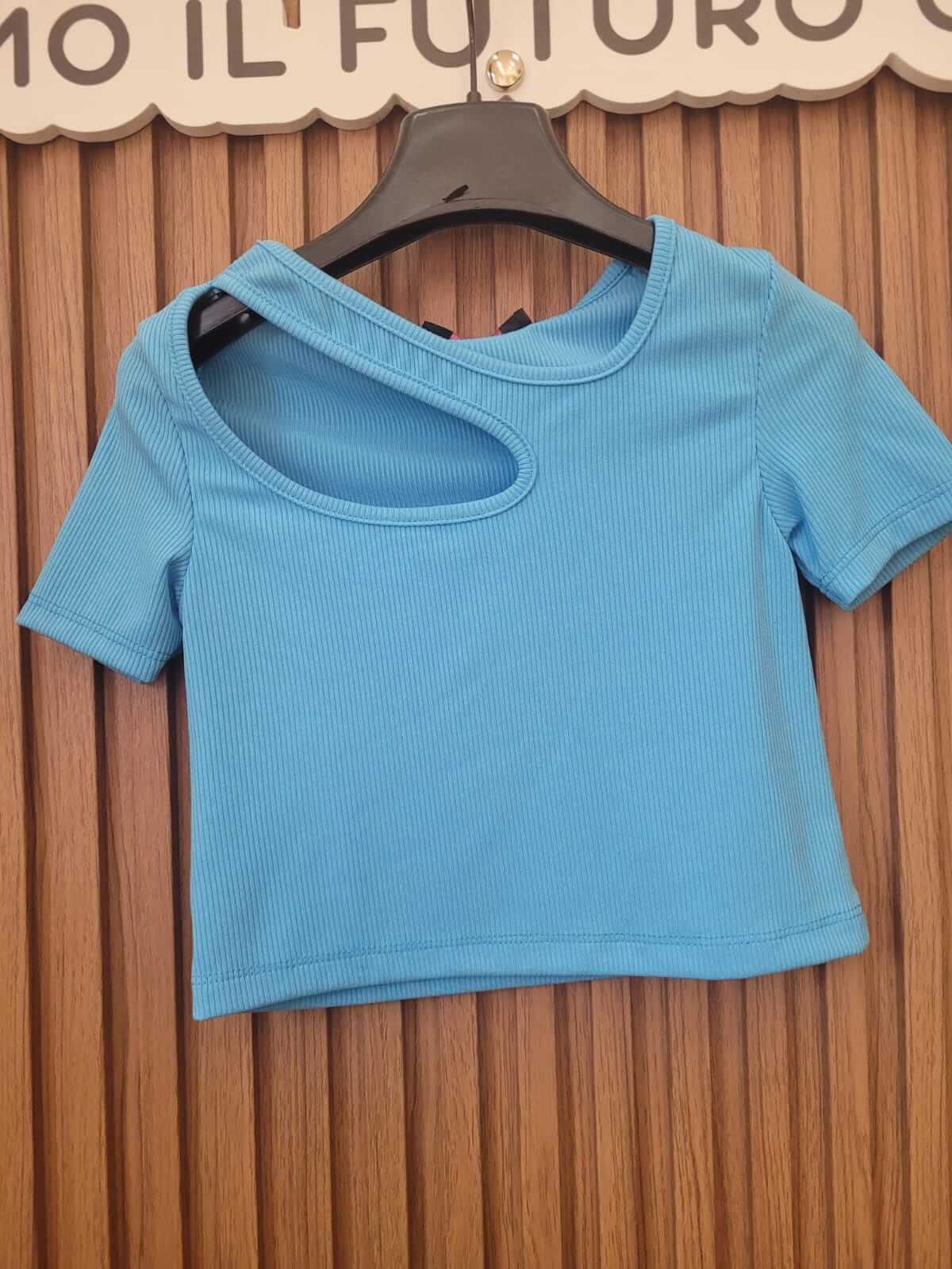 T-shirt con scollo Bambina