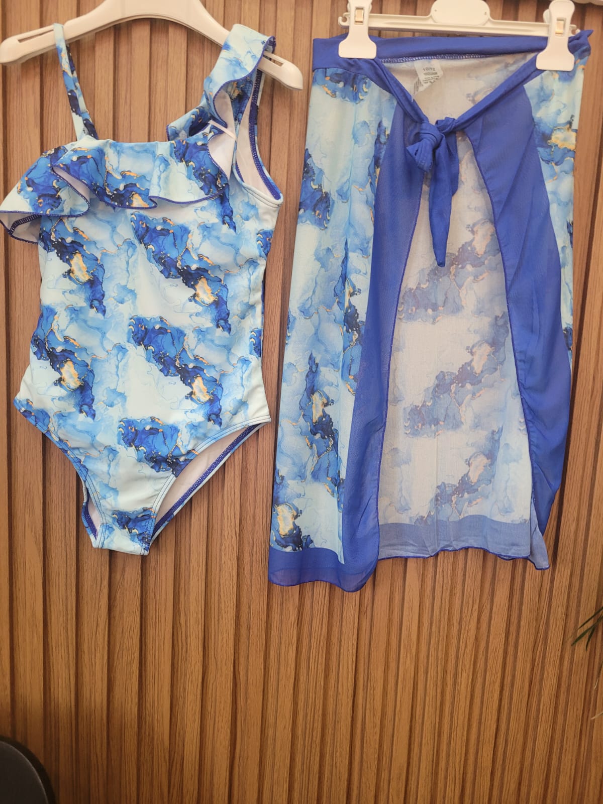 Costume intero Bambina effetto Marble