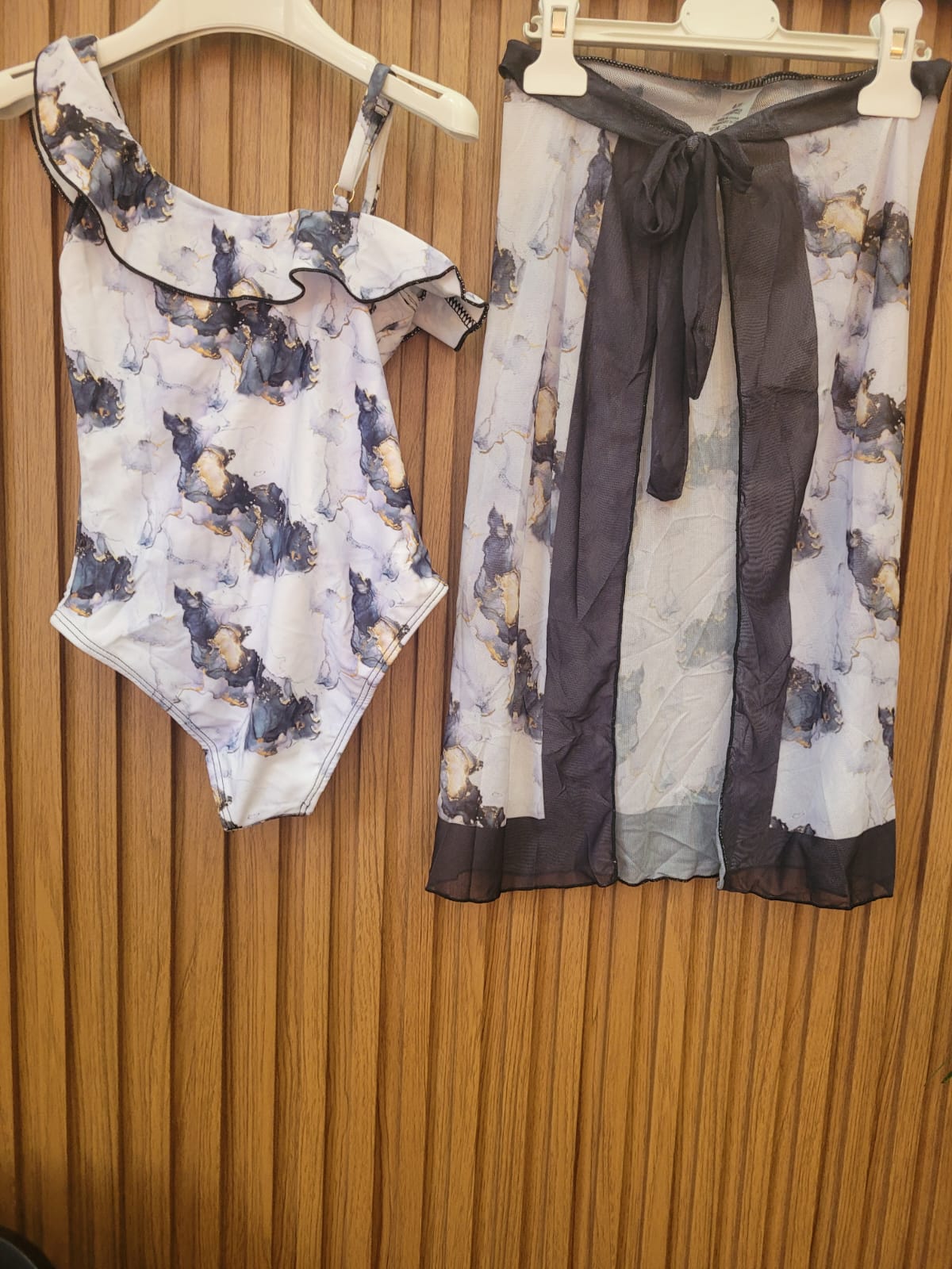 Costume intero Bambina effetto Marble